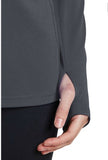 SIX03 Ladies Textured 1/4-Zip Pullover - Iron Grey
